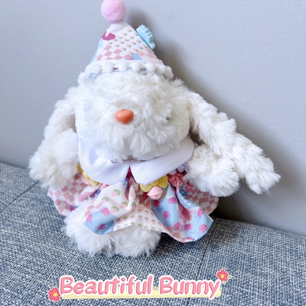 HANDMADE cutie bunny (colorful dress)
